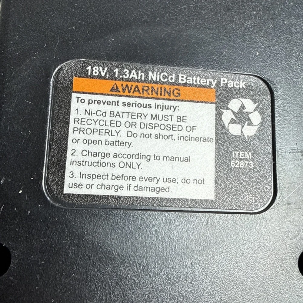 TESTED ORIGINAL DRILL MASTER BATTERY 62873 18V VOLT CORDLESS TOOL WORKING